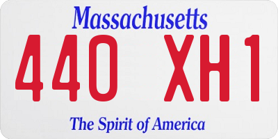 MA license plate 440XH1