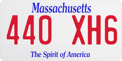 MA license plate 440XH6