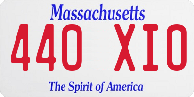 MA license plate 440XI0