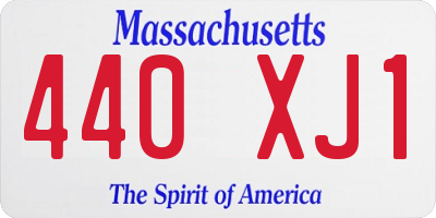MA license plate 440XJ1