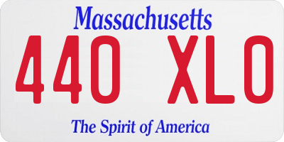 MA license plate 440XL0