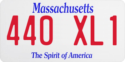MA license plate 440XL1