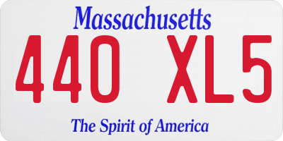 MA license plate 440XL5