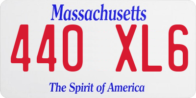 MA license plate 440XL6