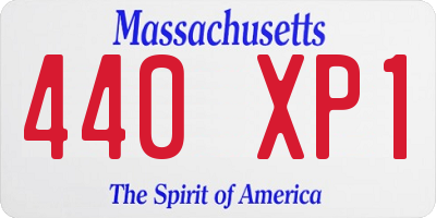MA license plate 440XP1