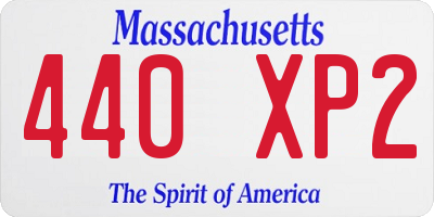 MA license plate 440XP2