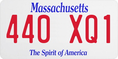 MA license plate 440XQ1