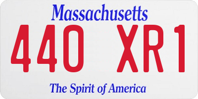 MA license plate 440XR1