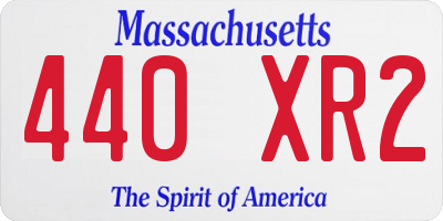 MA license plate 440XR2