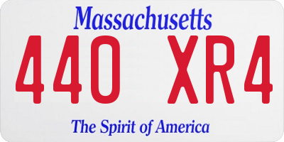 MA license plate 440XR4