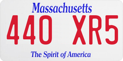 MA license plate 440XR5