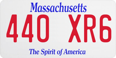 MA license plate 440XR6
