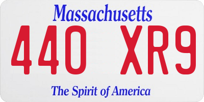 MA license plate 440XR9