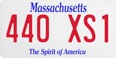 MA license plate 440XS1
