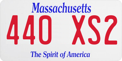 MA license plate 440XS2