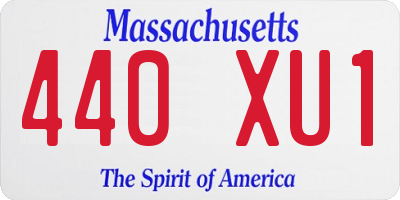 MA license plate 440XU1
