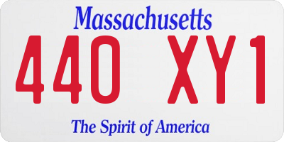 MA license plate 440XY1