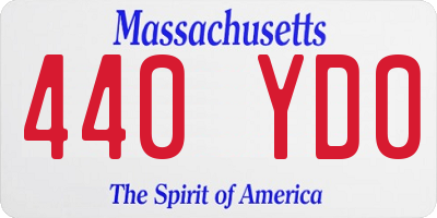 MA license plate 440YD0