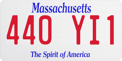 MA license plate 440YI1