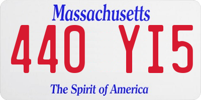 MA license plate 440YI5