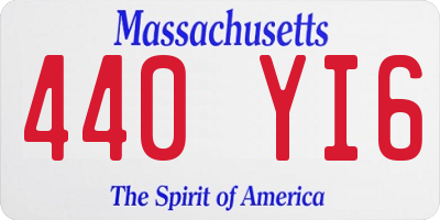 MA license plate 440YI6