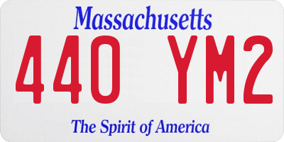 MA license plate 440YM2