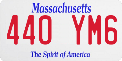 MA license plate 440YM6