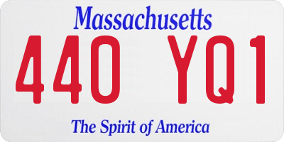 MA license plate 440YQ1