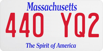 MA license plate 440YQ2