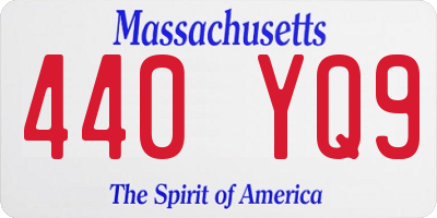 MA license plate 440YQ9