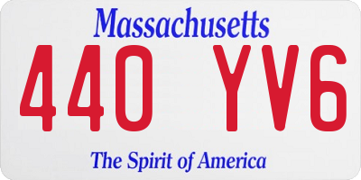 MA license plate 440YV6