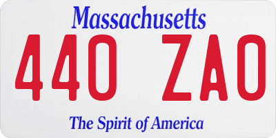 MA license plate 440ZA0