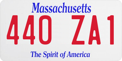 MA license plate 440ZA1