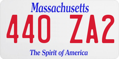 MA license plate 440ZA2