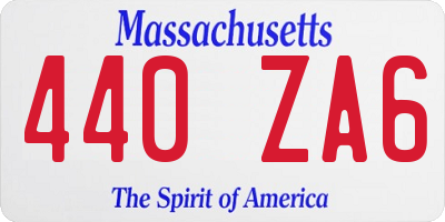 MA license plate 440ZA6