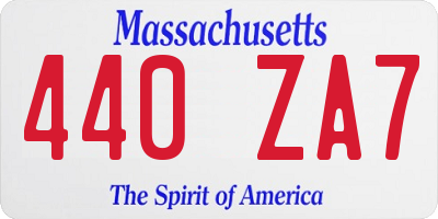MA license plate 440ZA7