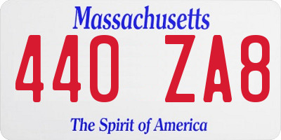 MA license plate 440ZA8