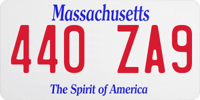 MA license plate 440ZA9