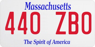MA license plate 440ZB0