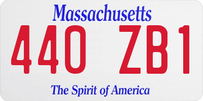 MA license plate 440ZB1