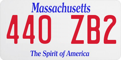 MA license plate 440ZB2