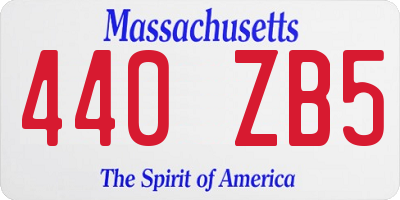 MA license plate 440ZB5