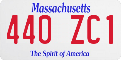 MA license plate 440ZC1
