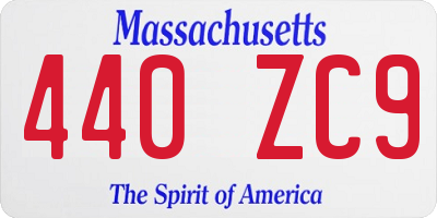 MA license plate 440ZC9