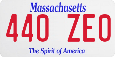 MA license plate 440ZE0