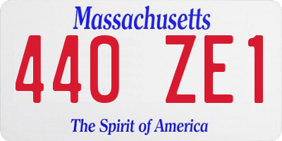 MA license plate 440ZE1