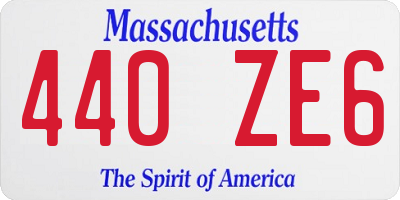 MA license plate 440ZE6