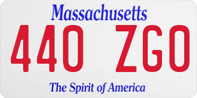 MA license plate 440ZG0