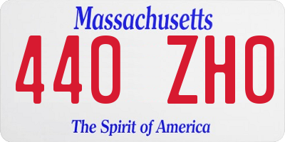 MA license plate 440ZH0