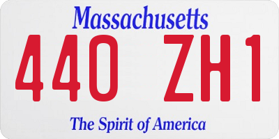 MA license plate 440ZH1